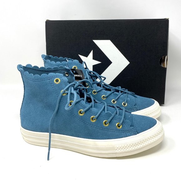 Converse CTAS High Celestial Teal Suede Sneaker W - Picture 6 of 10